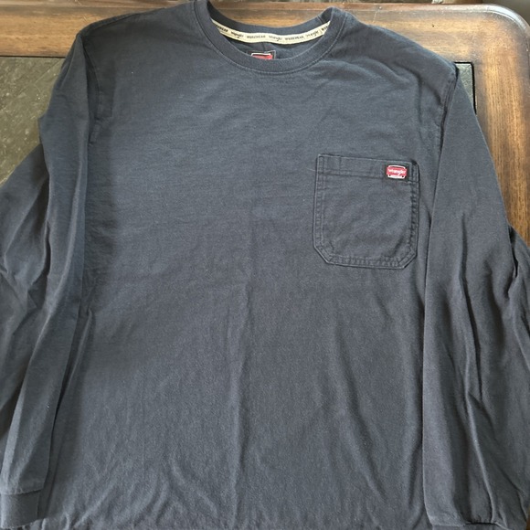 Wrangler Workwear Shirt Navy Long Sleeve 2XL - Picture 1 of 3